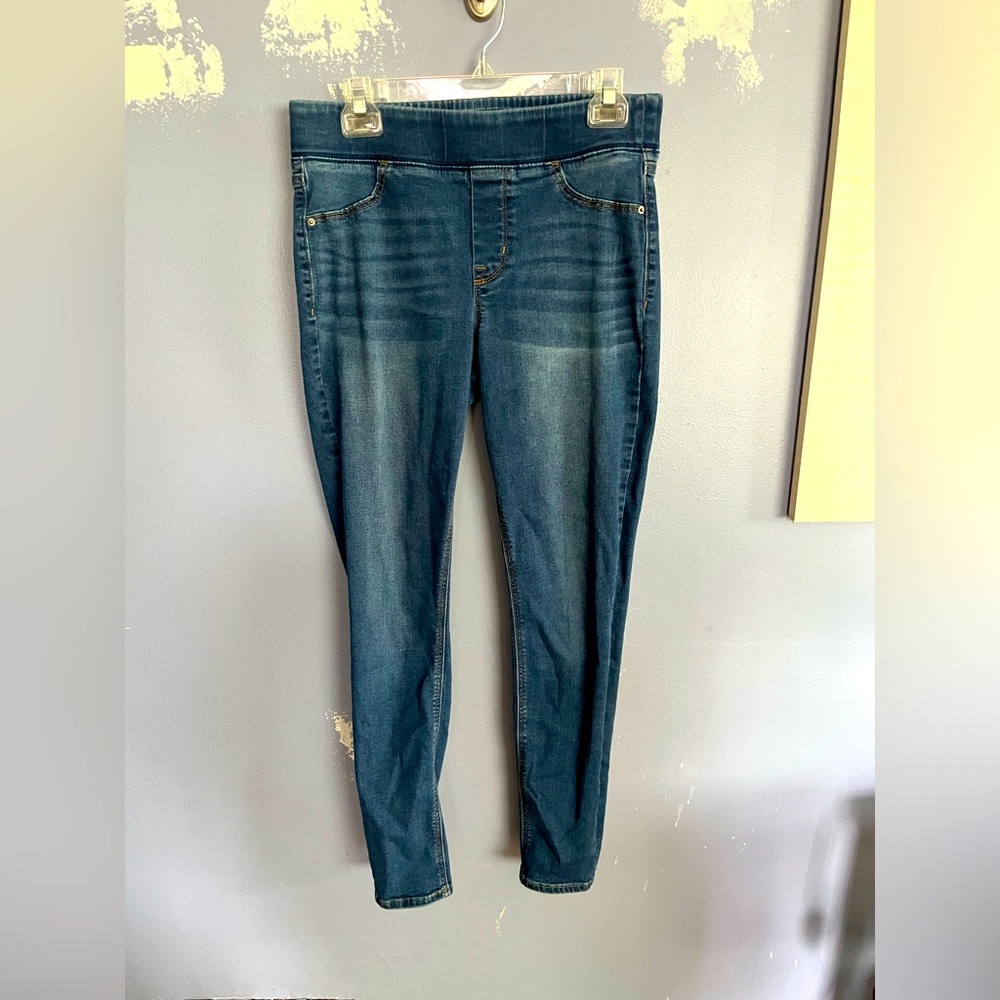 Women's Old Navy Size 10 Rockstar Jeggings Pull on Navy Denim Preowned